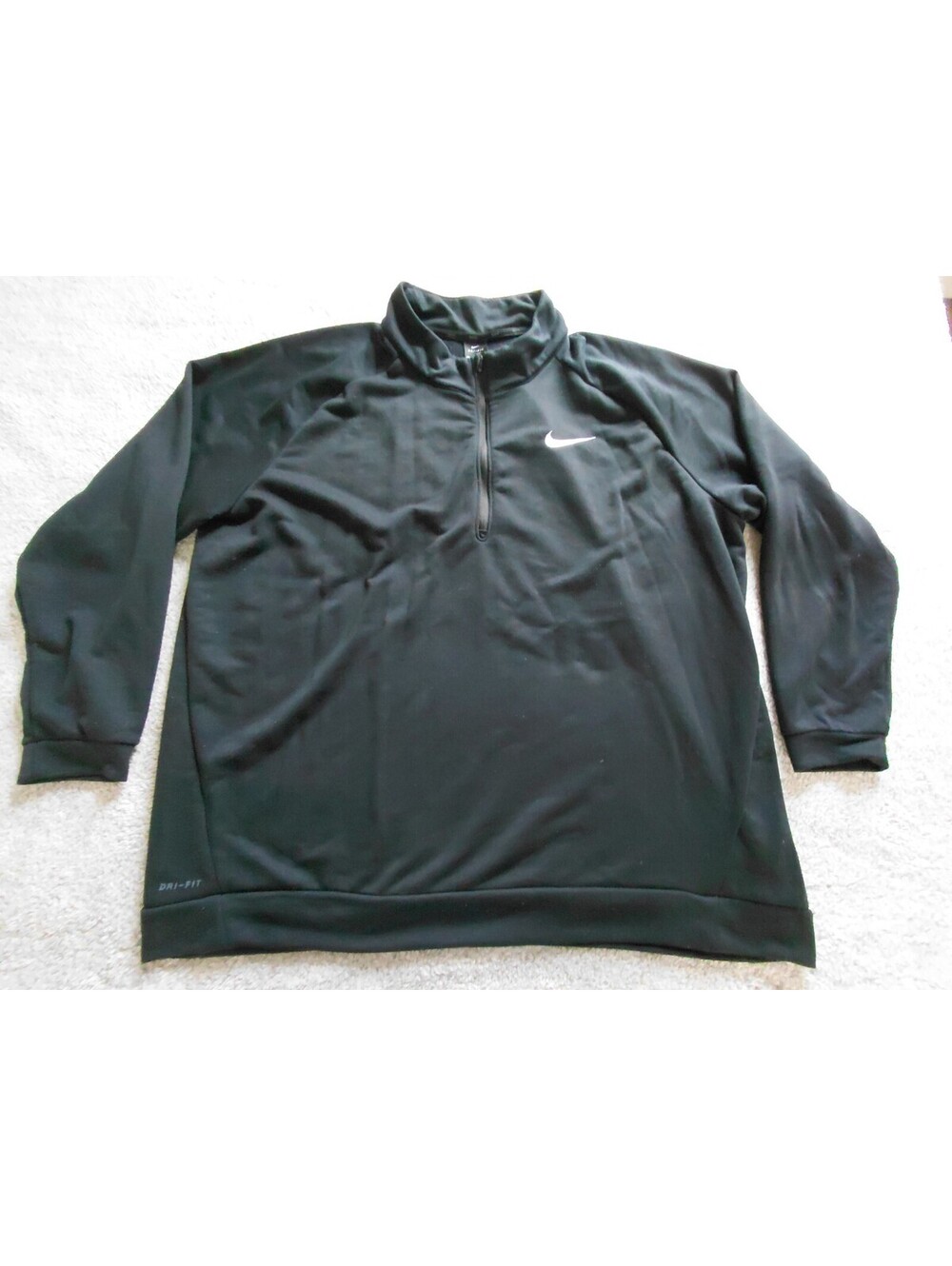 Nike Dri-FIT Mens 3XL Black 1/4 Zip Long Sleeve Pullover Training Top